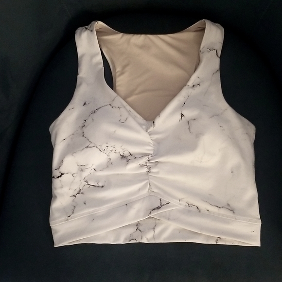 Buffbunny Collection Tops - Buffbunny White Marble Crop